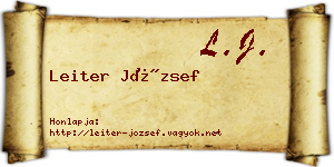 Leiter József névjegykártya