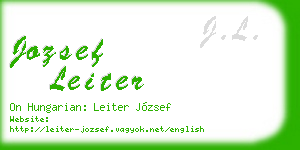 jozsef leiter business card